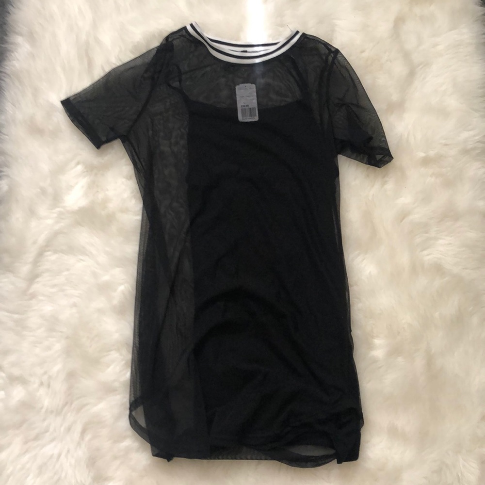 NEVER WORN mesh dress with slip included